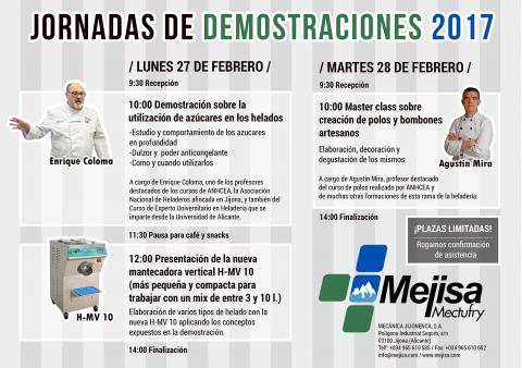 Programa de actividades Jornadas de Demostraciones Mejisa 2017